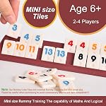Smilejoy Mini Rummy Game,Travel Size Rummy Cube with Durable Canvas Bag, Classical Board Game for Adult and Kids,106 Tiles, 4 Playing Rack, 1 Dice (2-4 Players)