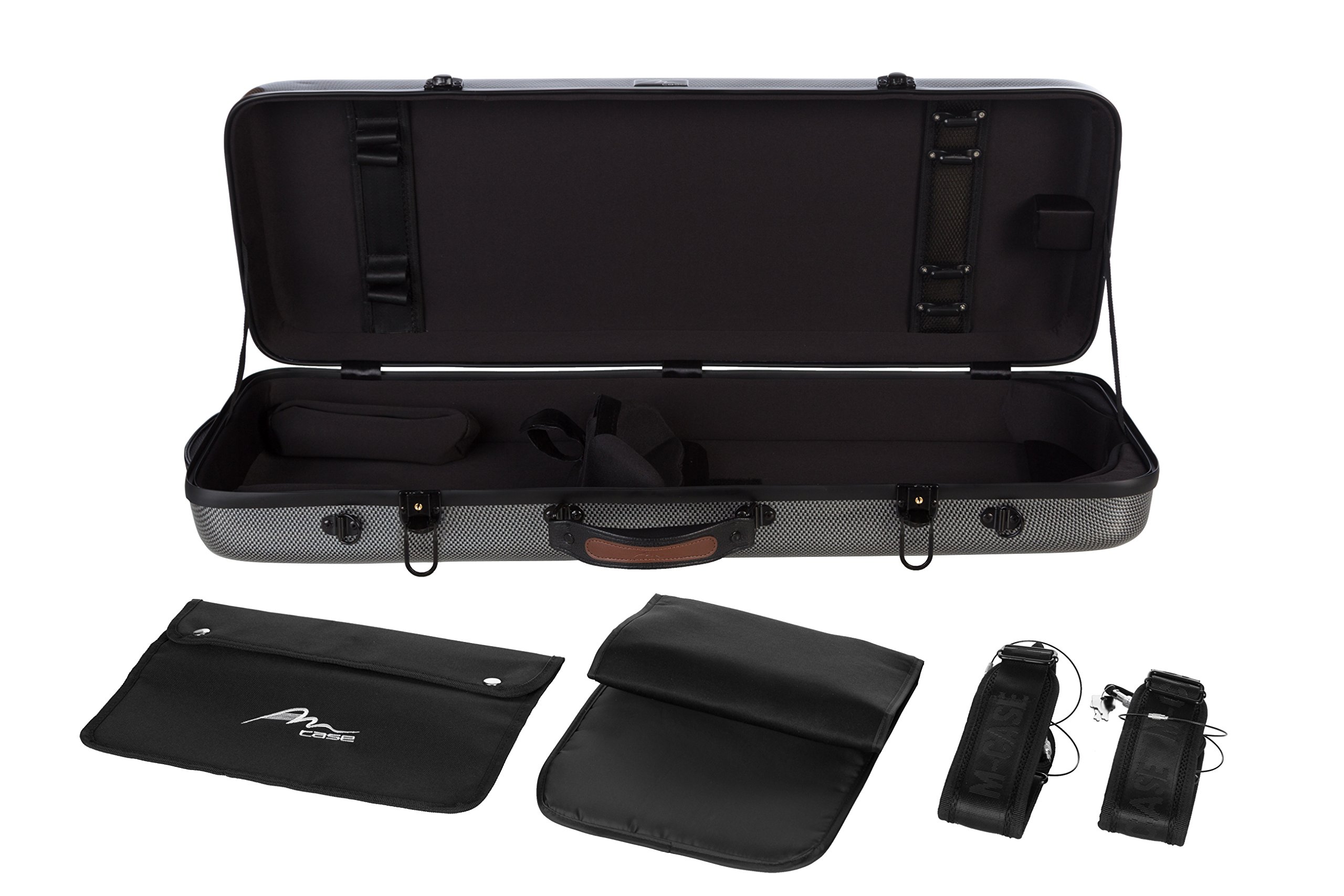 Custodia per Viola Fiberglass 38-43 Oblong carbone M-case + borsa musicale