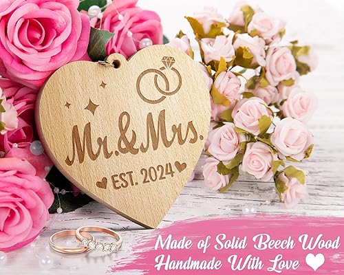 Miniatura 3 de Tiblue Regalos de boda para parejas 2024 Marco de fotos Mr and Mrs para fotos de 4 x 6, regalos de despedida de soltera para novia futura, marco de