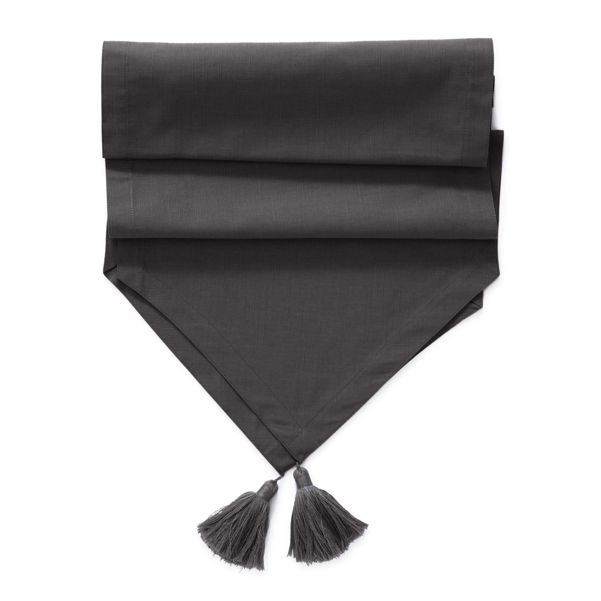 Martex, 70% poliester/30% bawełna, ciemnoszary, 38 cm szer. x 108 l bieżnik na stół