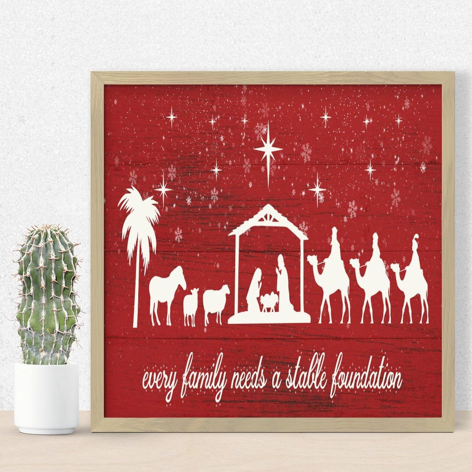 Panneaux chrétiens de Jésus en bois à offrir à Noël