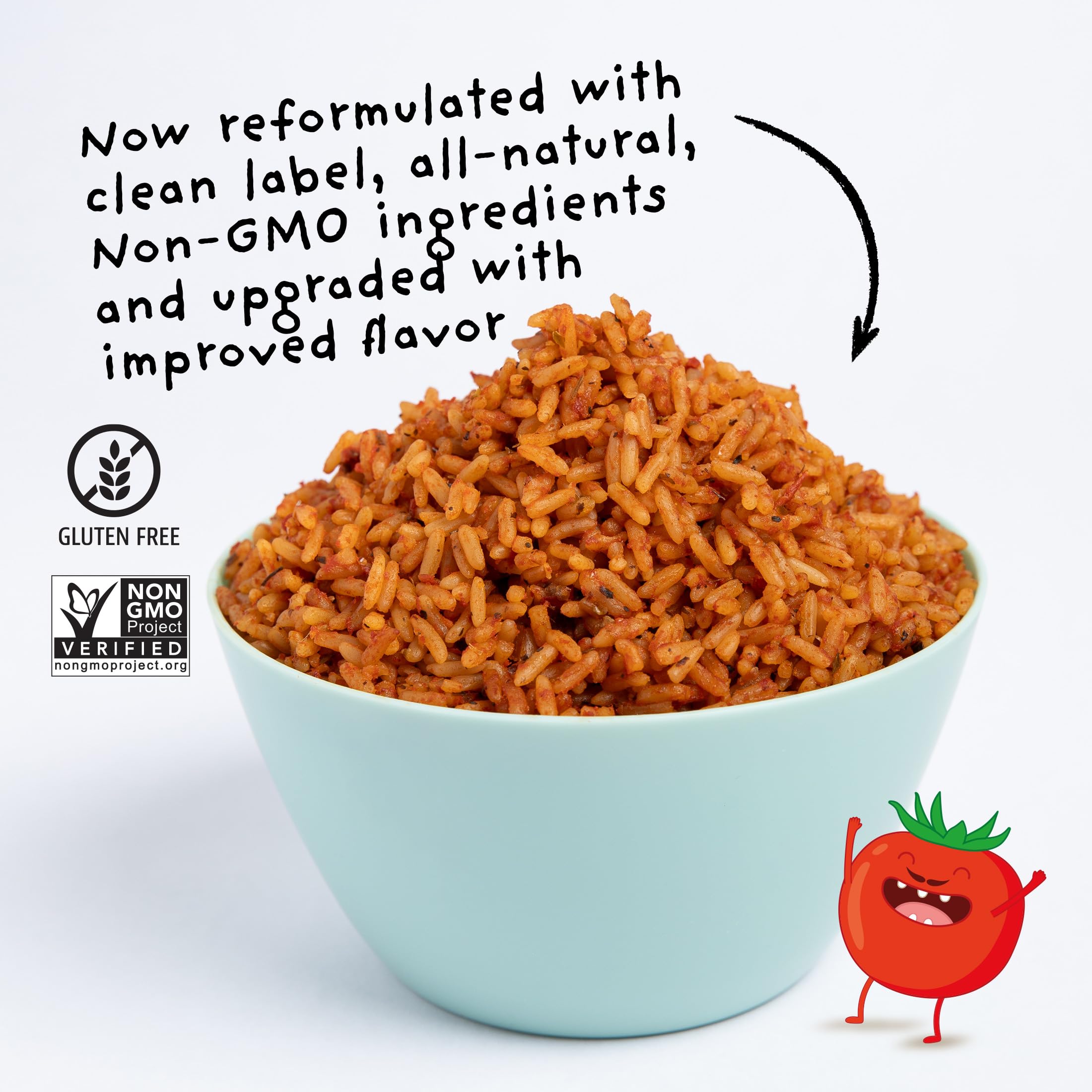 4Sisters Tony Tomato Rice, 90 Second Ready to Eat (8.5 oz (Pack of 6))