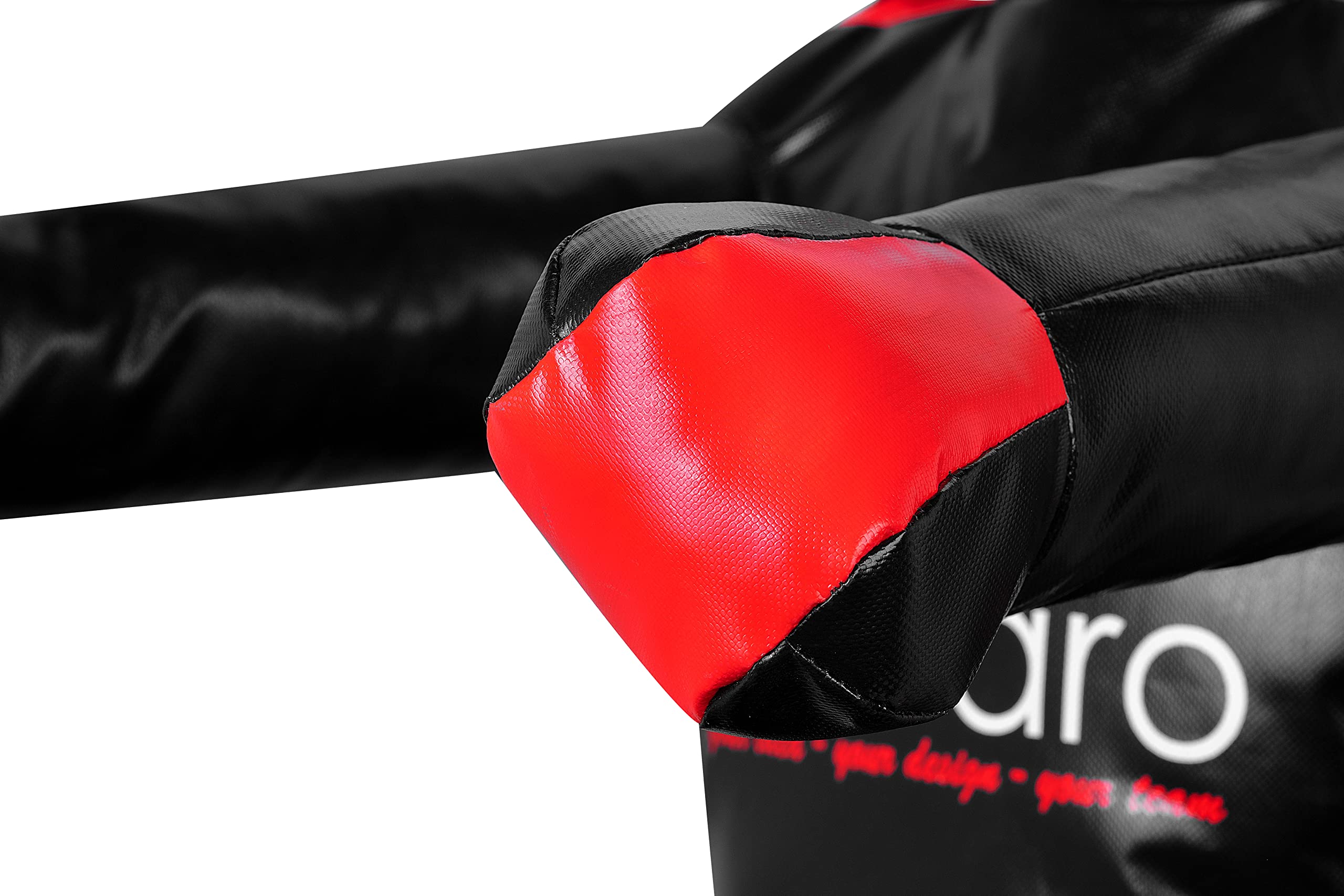 Lisaro Schlaufen Judo Dummy Gr. 170 | Box-Dummies | schwarz-rot | UNGEFÜLLT | hängend | Grappling Dummy