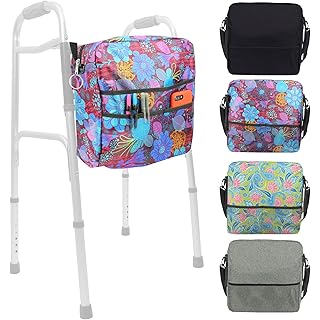 Vive Wheelchair Bag for Accessories (12" x 5 x 12) - Large Adjustable, Folding, Waterproof Backpack - Fits Walkers, Rollators, and Chairs - Pouch for Elderly & Seniors - Caddy Pouch Tray Attachment