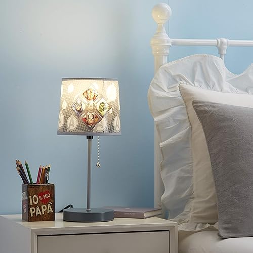 Miniatura 7 de Idea Nuova Teenage Mutant Ninja Turtle Mutant Mayhem Stick Lámpara de mesa para niños con cadena de tracción, pantalla decorativa impresa temática