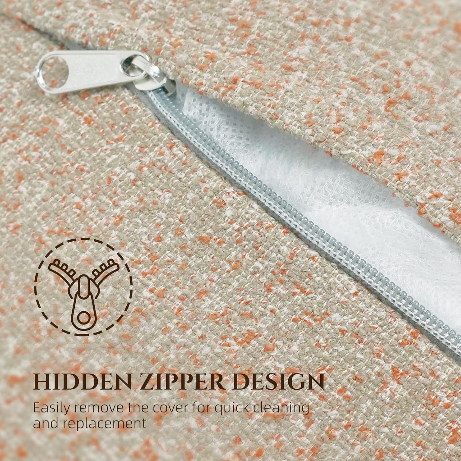 Outdoor Lumbar Pillow Set of 2 with Inserts, Outdoor Throw Pillow Water Resistant for Patio Furniture, 12x20 Inch Outdoor Pillows with Removable Zipper Cover