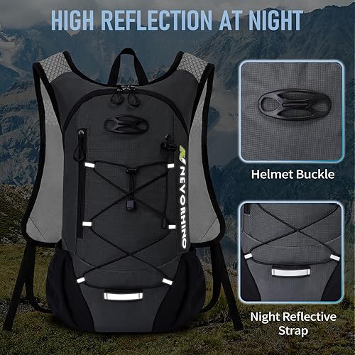 Miniatura 6 de Mochila ligera de hidratación, mochila para correr con bolsa de agua de 2L, mochila de hidratación Hydro para ciclismo, senderismo, apta para