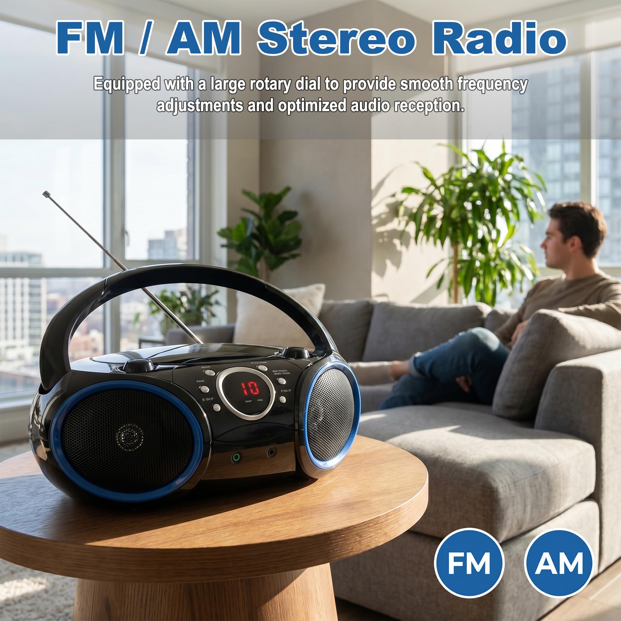 Amazon.co.jp: シングウッド CDブームボックス ポータブル W/AM FM