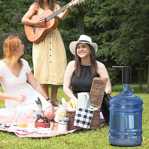 Miniatura 7 de Dispensador de agua para botella de 5 galones, bomba de agua potable automática recargable con salida de agua limpia plegable, dispensador de