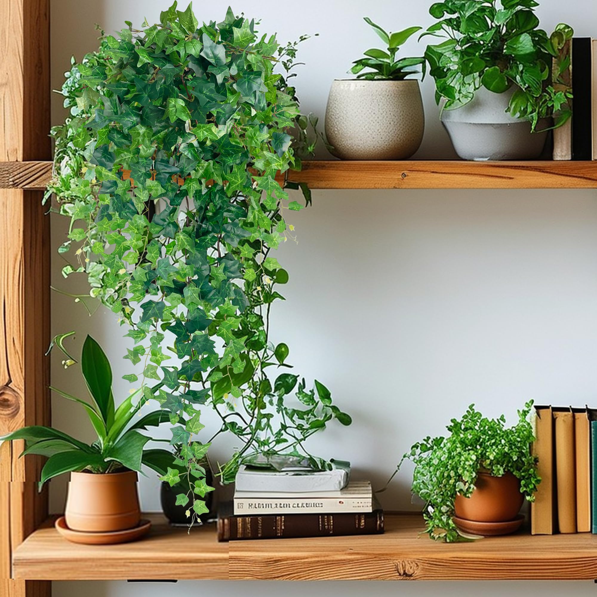 YMIFEEY Edera Finta Da Interno Esterno Piante Finte Cadente 120cm Piantina Finta Cadenti Decorativa Foglie Artificiale Fake Plants Rampicanti Per La Casa, Camera Da Letto Home Decor