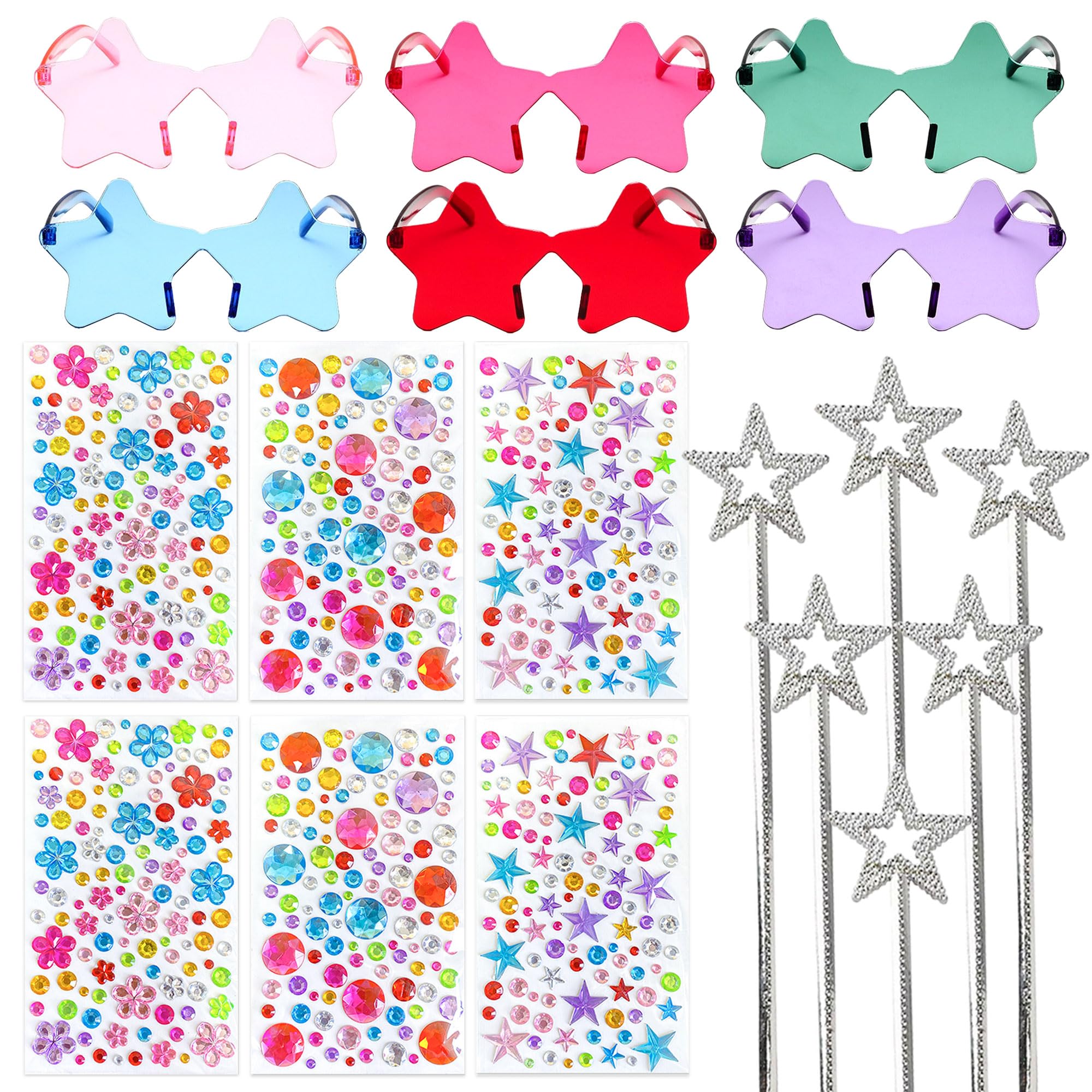 Thirty and Thirsty Fancy Birthday Princess Party Favors Stars Sunglasses Fairy Wand Decor for Princess Aesthetics Birthday Bridal Shower Party Supplies
