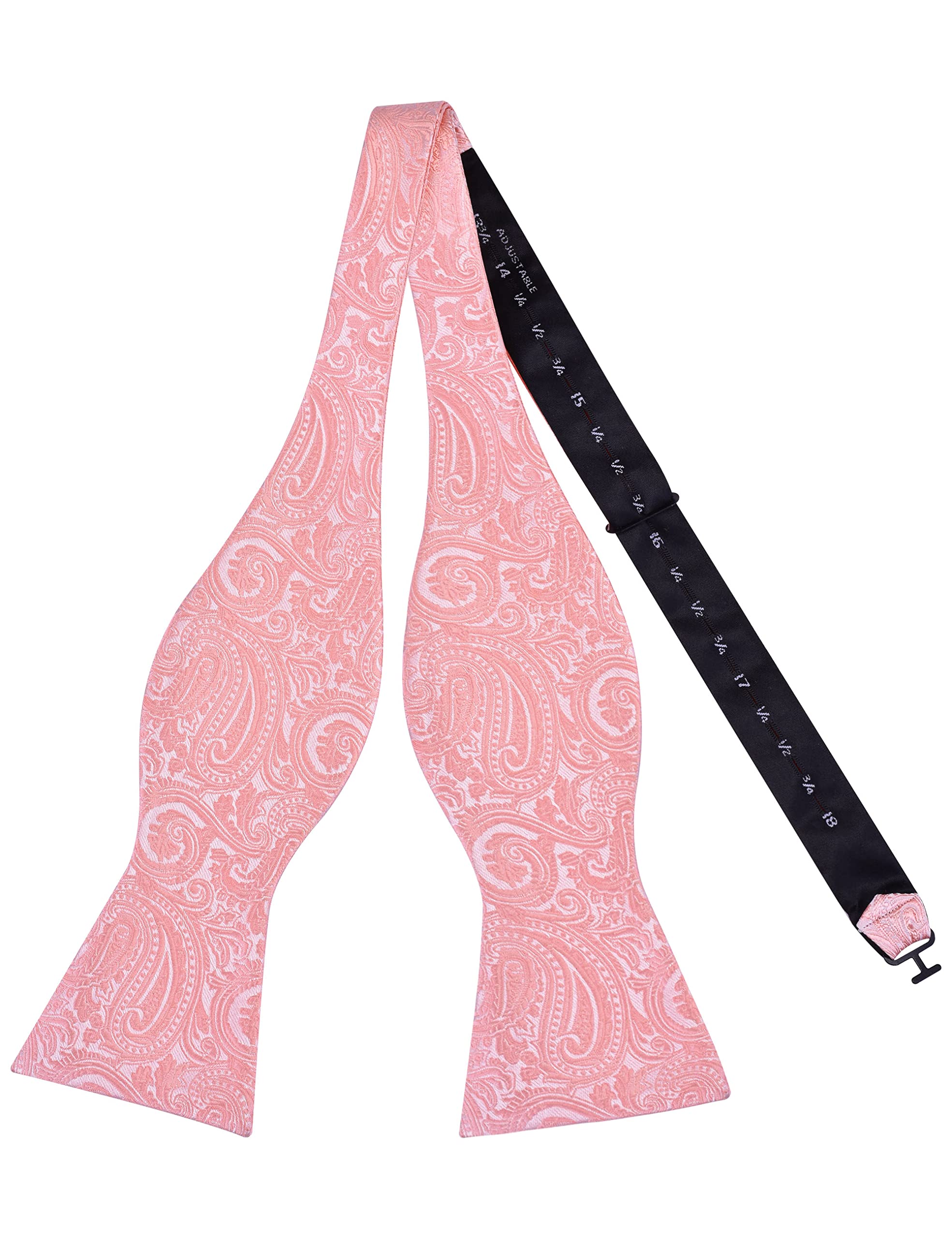 Fliege for Männer, Fliegen for Hochzeitsfeiern, Selbstbinder for Männer, Jacquard-Fliege und Einstecktuch-Set for Männer(Rose Gold)