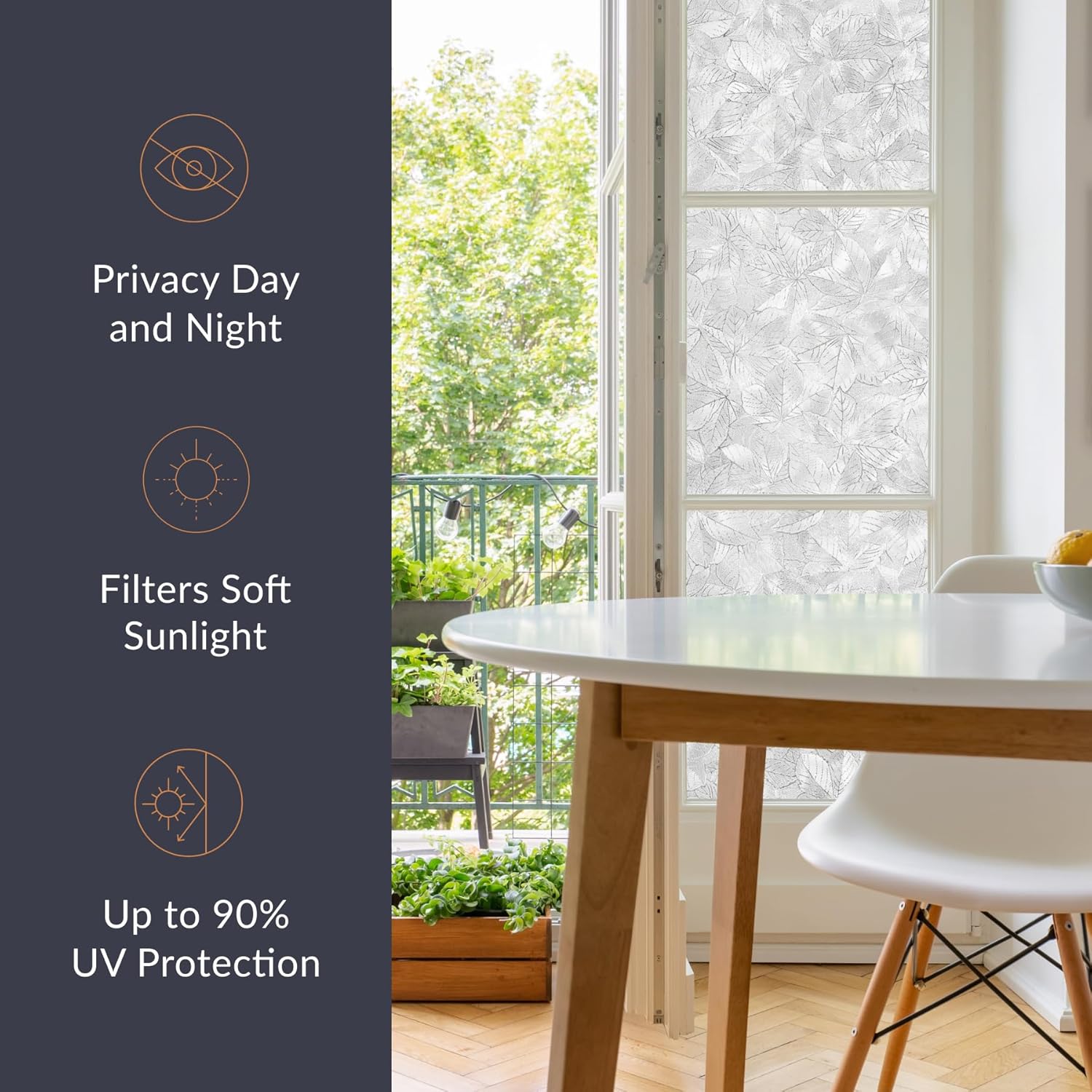 Artscape Elm 36 x 72 Inch Window Film, Made in USA – Provides Decorative Privacy, Non-Adhesive, Textured Glass Pattern, UV Protection, Easy to Apply and Removable