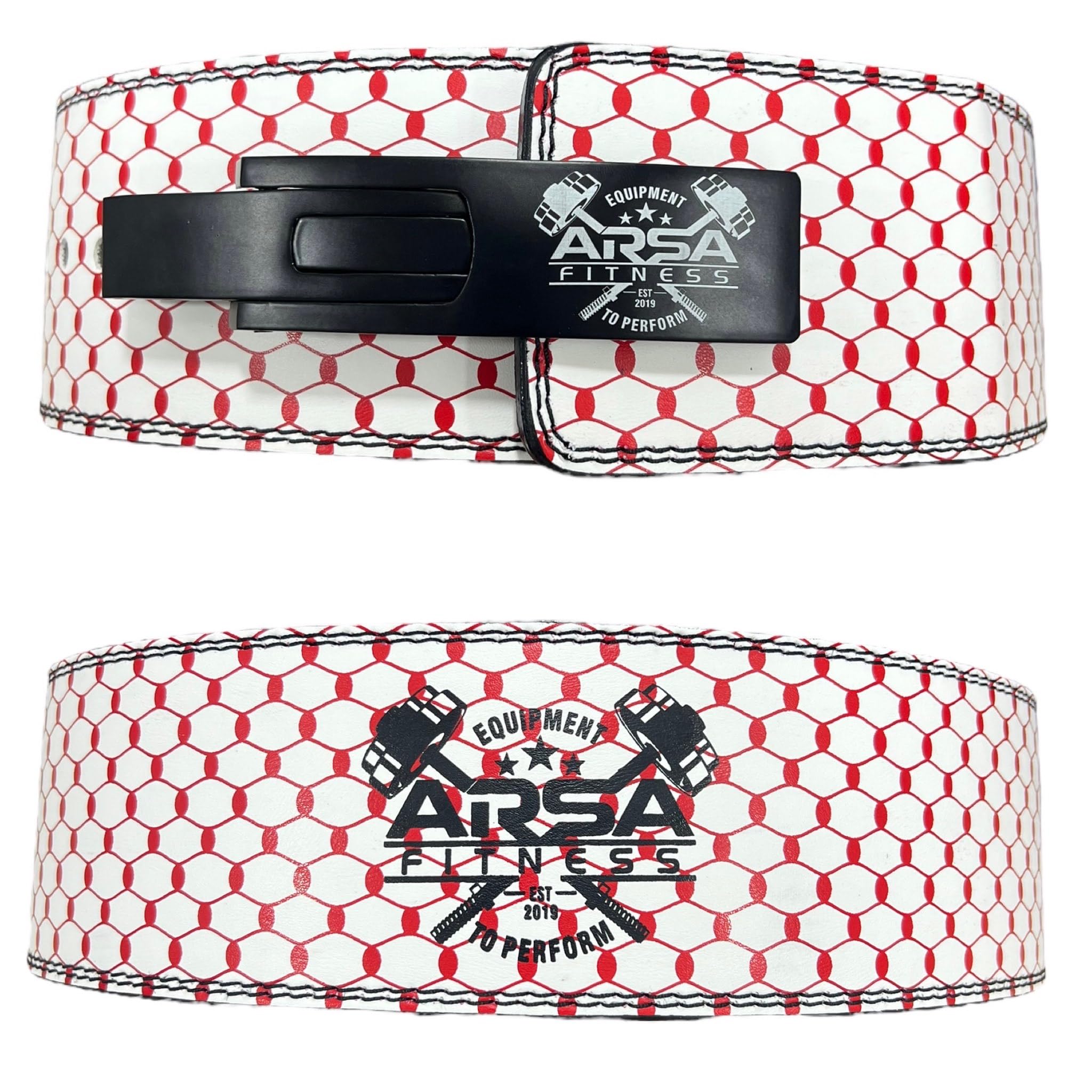 Arsa Fitness Weightlifting Adjustable Buckle Belt for Men & Women Real Cow Hide Leather for Powerlifting Back Support Workout Deadlifts Squats 10MM Thickness 4