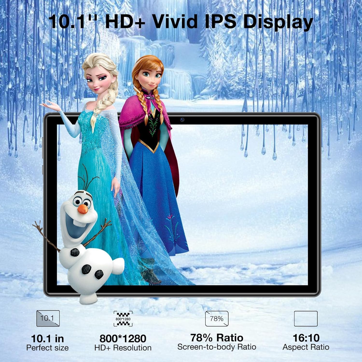 U10 Tablet 10,1", WiFi 6 tabletów z systemem Android 13, 9 GB RAM+128 GB ROM, 1280 x 800 IPS, TÜV, 5060 mAh, Face ID, OTG, Bluetooth 5.0, 8 MP+5MP, szary