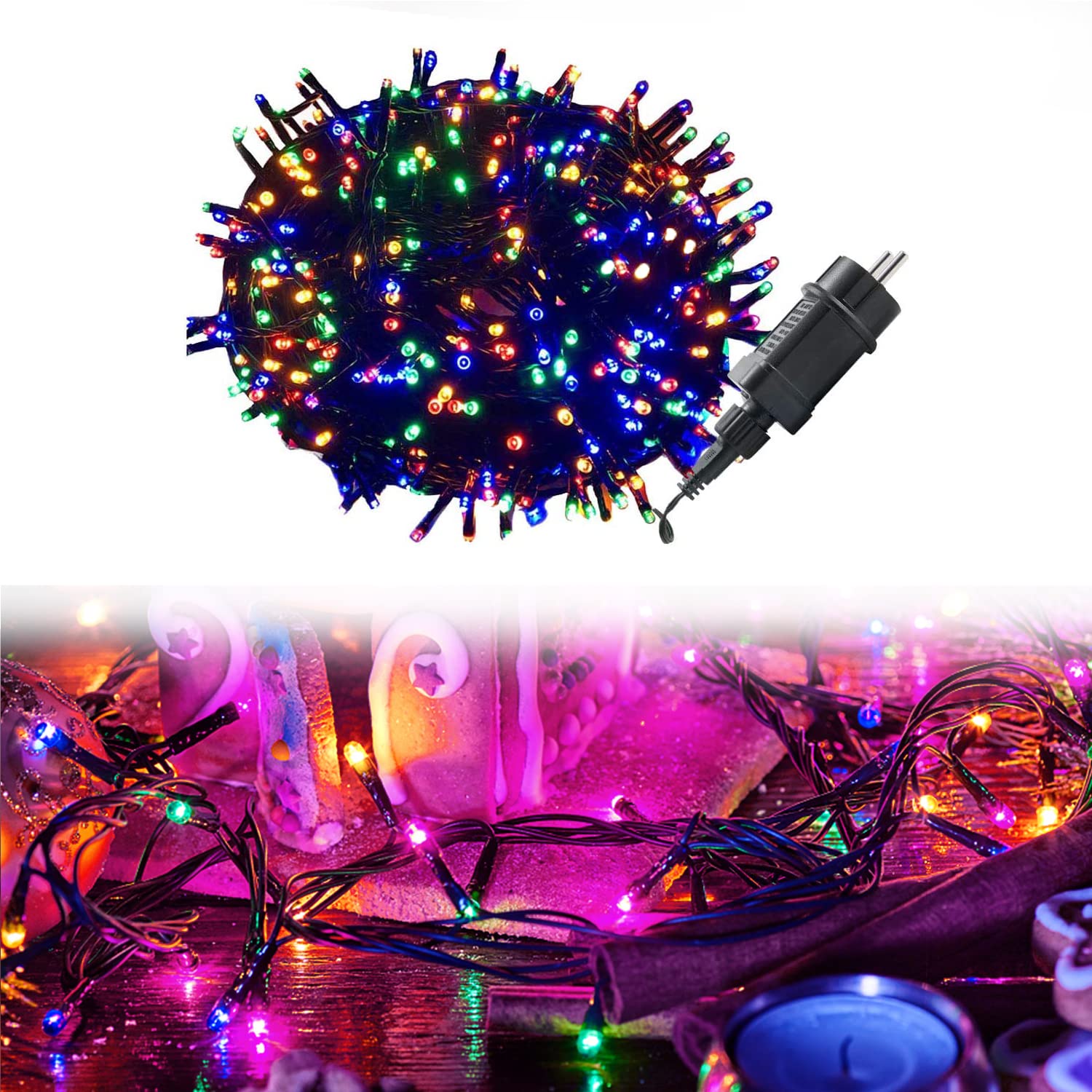 30 M LED-Lichterkette Mit 300 LEDs – USB-aufladbar, IP44 Wasserdicht, Timer & 8 Modi