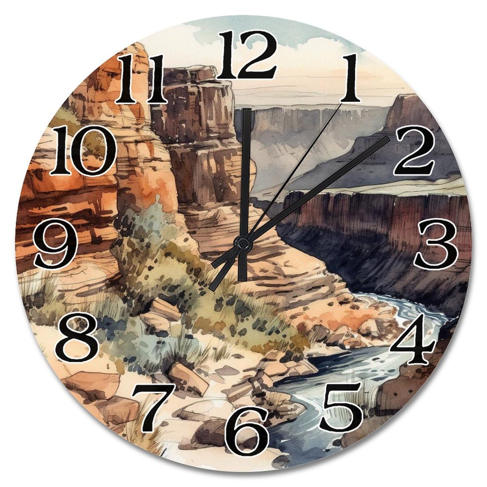 Horloge murale style ferme Grand Park de 25,4 cm pour sublimer votre salon ou votre cuisine