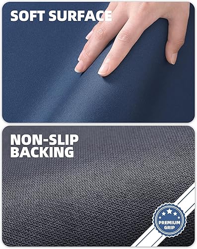 Miniatura 3 de Alfombras de baño azules  Mejora tu baño con la alfombra de baño Color G súper absorbente de secado rápido, ultrafina, antideslizante, plana, de