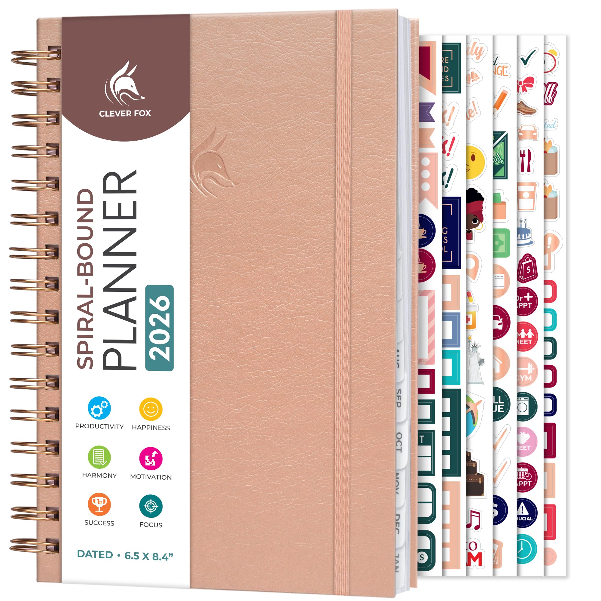 Clever Fox Dated Planner Rose Gold