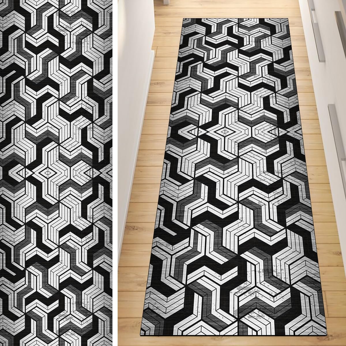 Alfombra antideslizante lavable para pasillos y cocina de 70x350cm