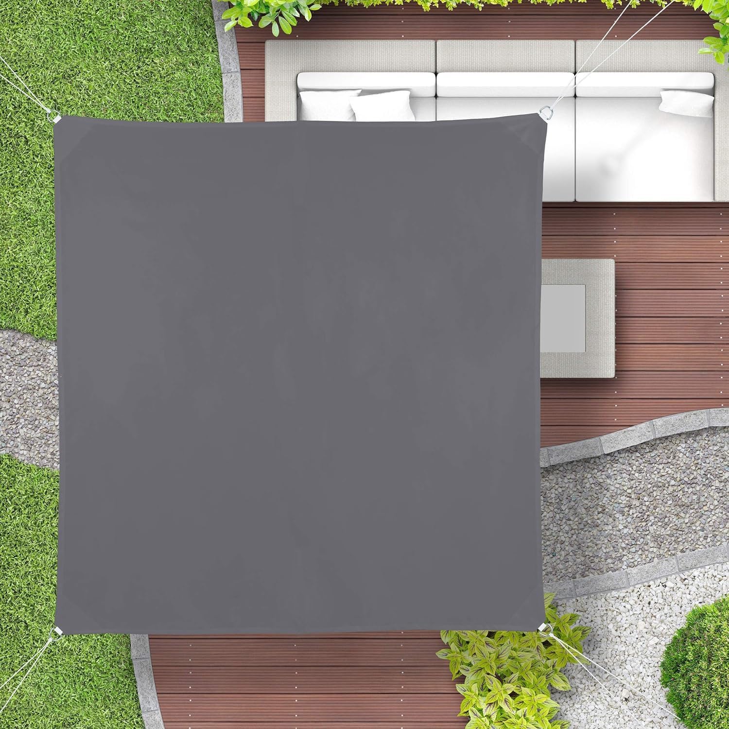 日よけシェード ダークグレー 2.5x5.5m 撥水 UVカット 軽量 Amazon.co.jp: 日よけシェード 2.5 x 5 m 撥水 雨除け 梅雨対策 防水