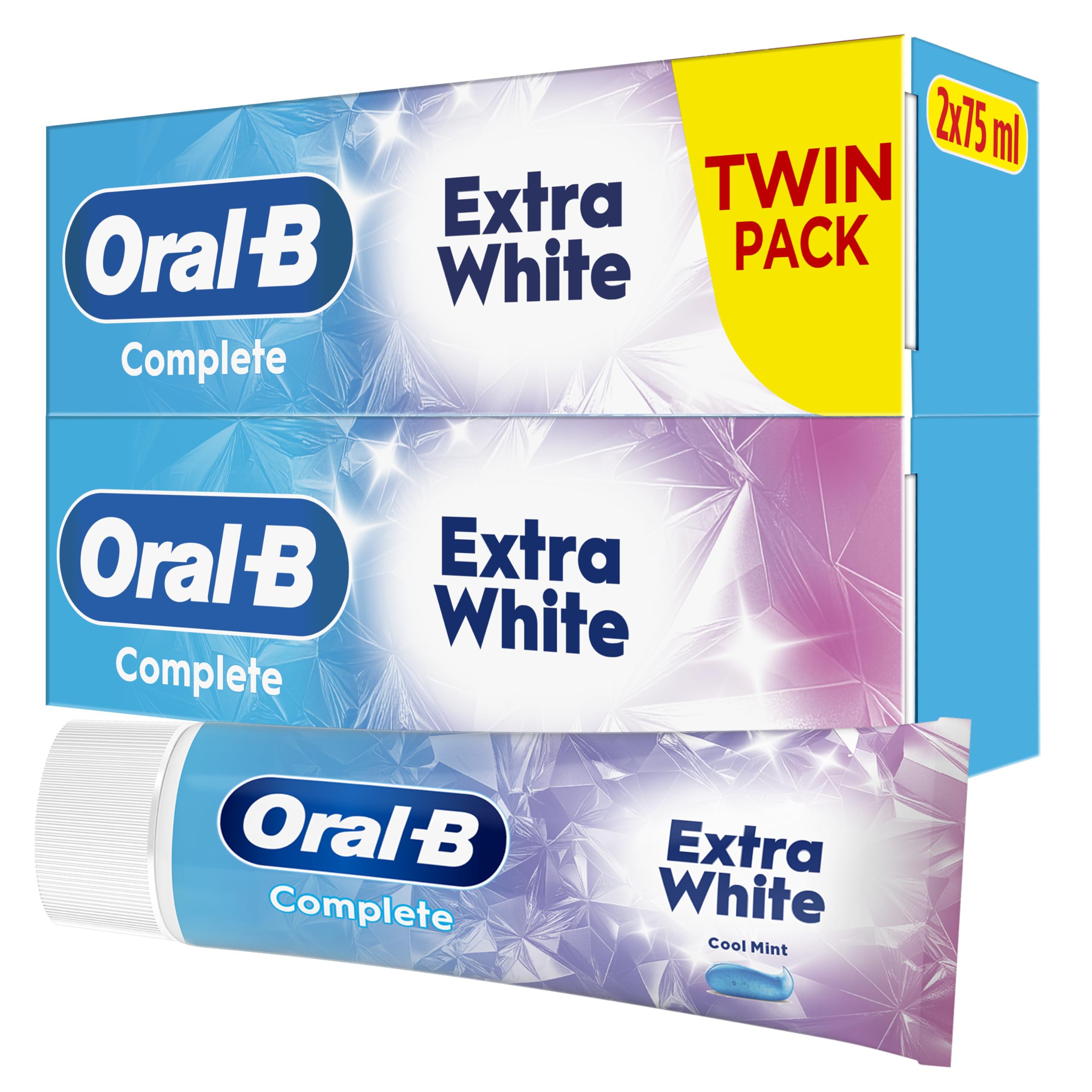 Oral-B Complete Plus Extra White Toothpaste 2x75ml