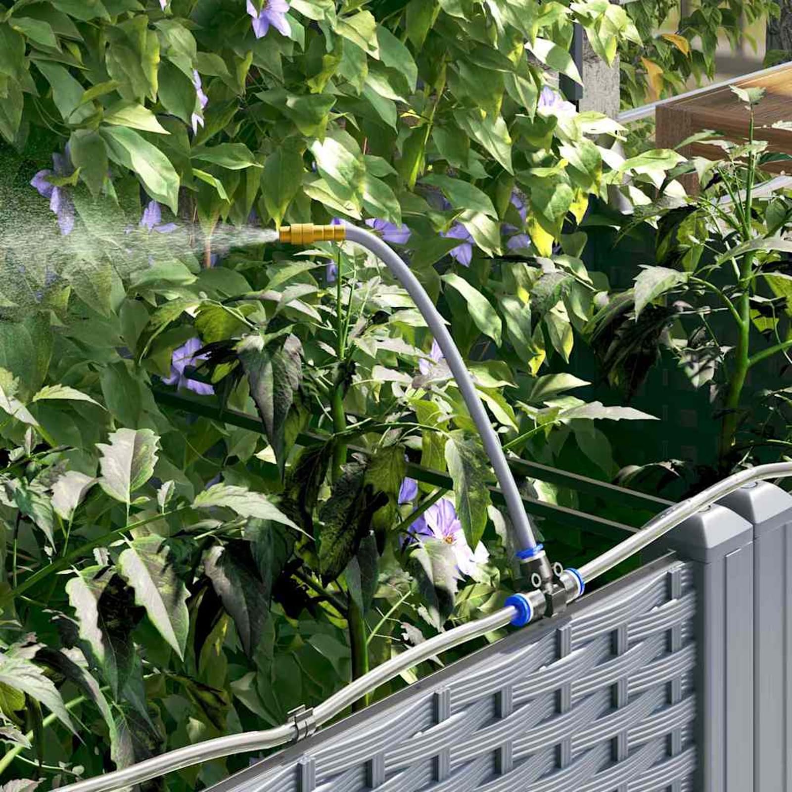 Geecher Vaso da Giardino con Sistema di irrigazione, 2 Pezzi, 80 x 40 x 126 cm, in Acciaio, fioriera per Esterno, per Principianti e Appassionati di Giardinaggio