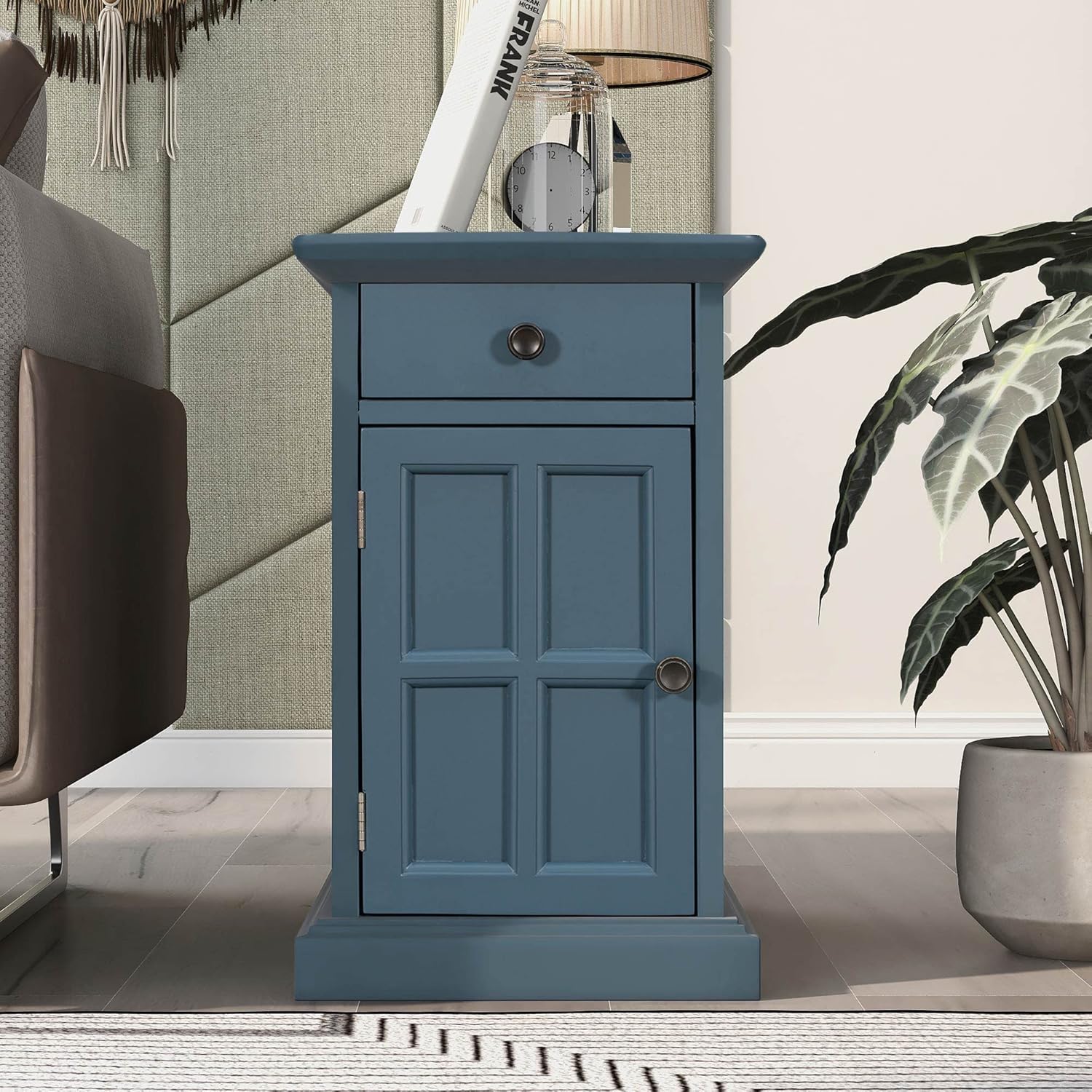 Quarte Retro Stylish Nightstand with Charging Ethiopia Ubuy