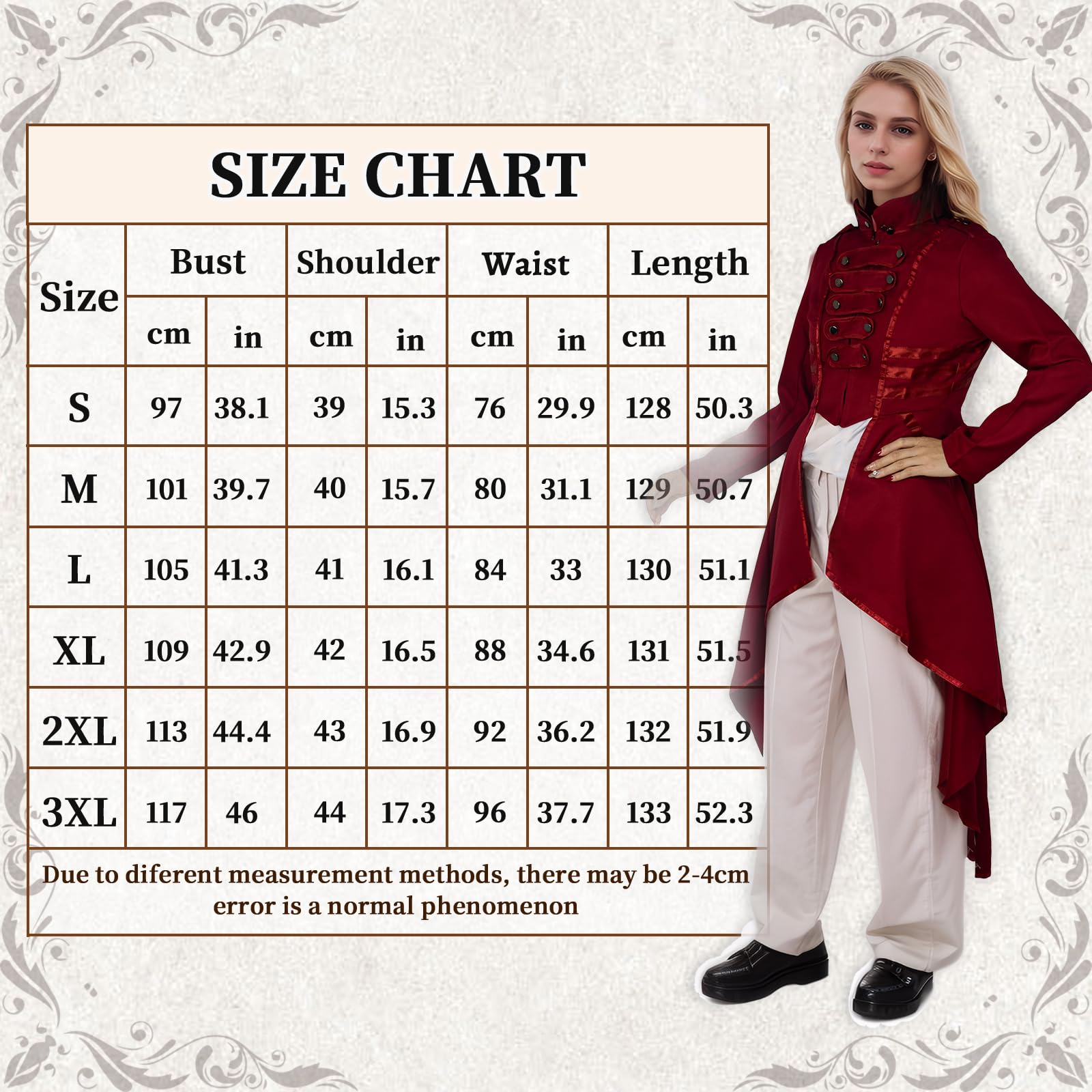 Veste Steampunk pour femme - Style gothique - Palais victorien - Manteaux vintage - Costume d'Halloween - Carnaval - Fête - Cosplay