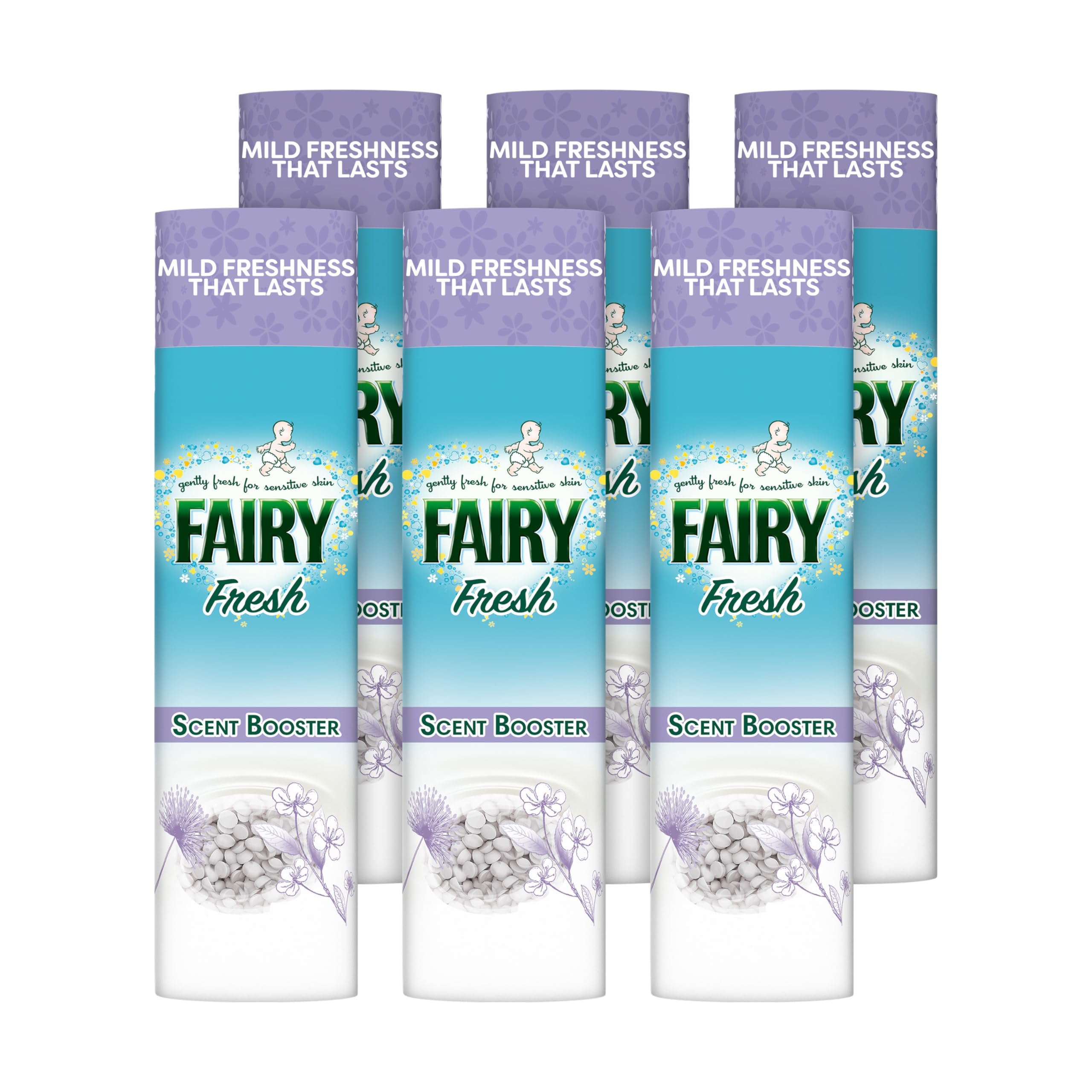 Fairy In-Wash Scent Booster, 6 x 280g, Silk Tree Blossom & Jasmine, Mild Freshness That Lasts, Voted No1 For Sensitive Skin