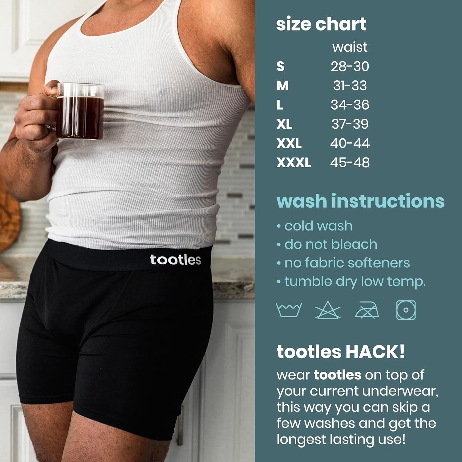 tootles Men's Flatulence-Filtering Boxer Briefs 3.0 – Odor-Blocking, Gas-Absorbing Underwear with Replaceable Carbon Filter - Image 2