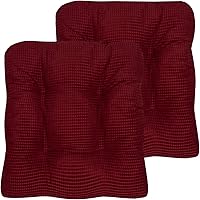 Vista 39 de Sweet Home Collection Cojines para Silla de Espuma Viscoelástica Triturada Almohadillas Premium Antideslizantes con Respaldo de Goma Microdot