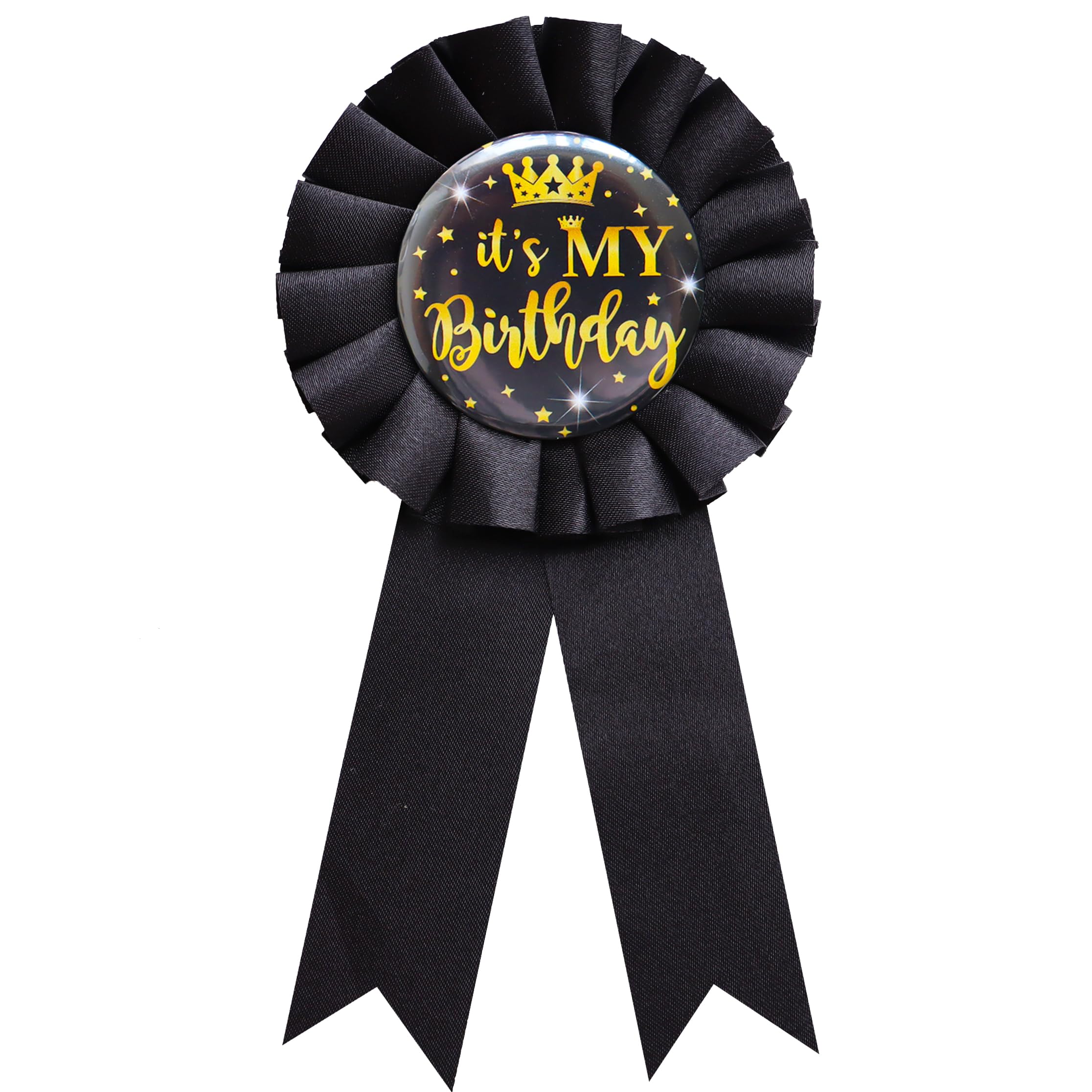 It's My Birthday Badge Pin Pink Birthday Ribbon Pin for Women and Men White &amp;Black Happy Birthday Brooch Pins Party Decorations Gifts