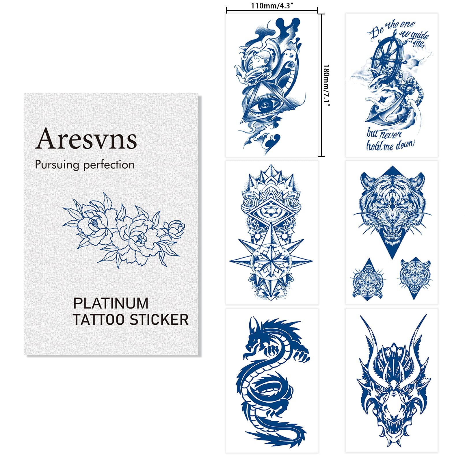 Buy Aresvns Semi Permanent Tattoos for Men and Women,Realistic