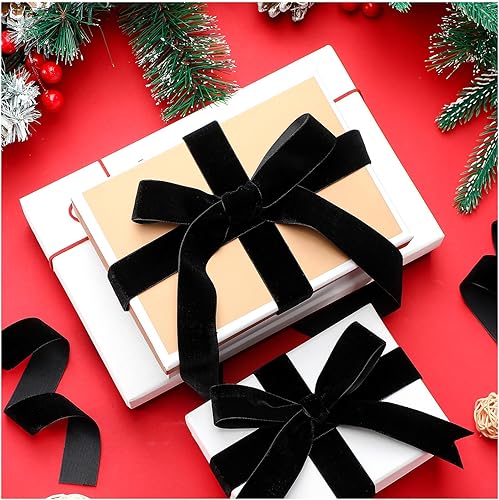 Miniatura 120 de Chuangdi 3/8 pulgadas, 60 yardas, cinta de terciopelo azul verde azulado de Navidad, cintas anchas de terciopelo vintage para adornos de árbol