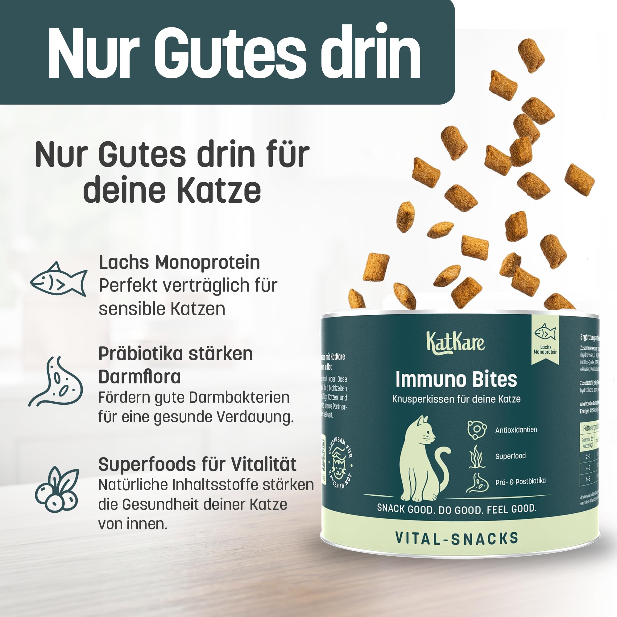 Immuno Bites - Optimierte Rezeptur Crunchy Bites für das Immunsystem deiner Katze