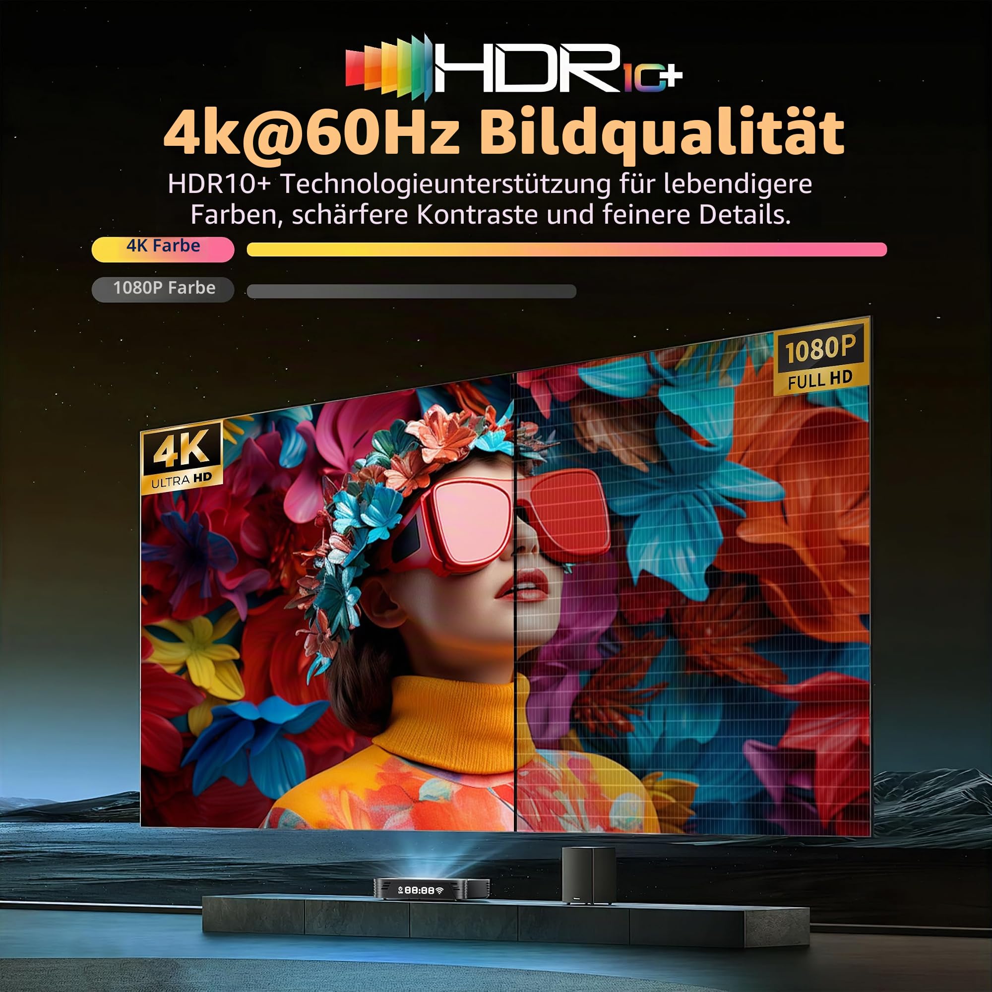 8K UHD Android 14.0 TV Box RK3566 8GB RAM 64GB ROM, HS86 PRO20 Smart TV Box Android 4K@60hz HDR10 Streaming Media Player Unterstützung Dualband WiFi6 2,4G/5G BT5.4 Ethernet 1000M, mit IR Fernbedienung
