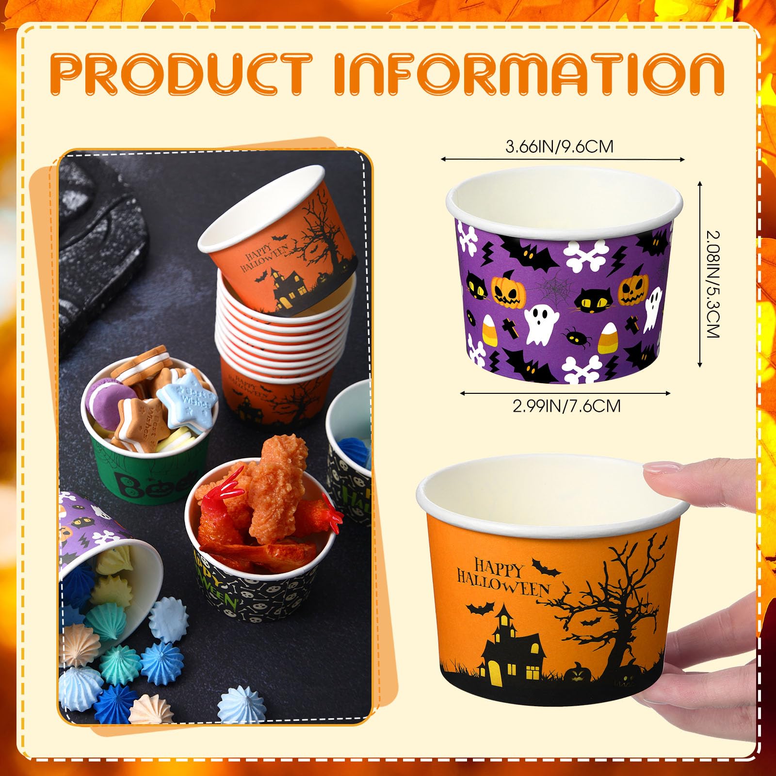 36 Halloween-Spinnennetz-Pappbecher – Schwarz-weiß, 266 Ml, Für Heiße/kalte Getränke, Party-Snacks