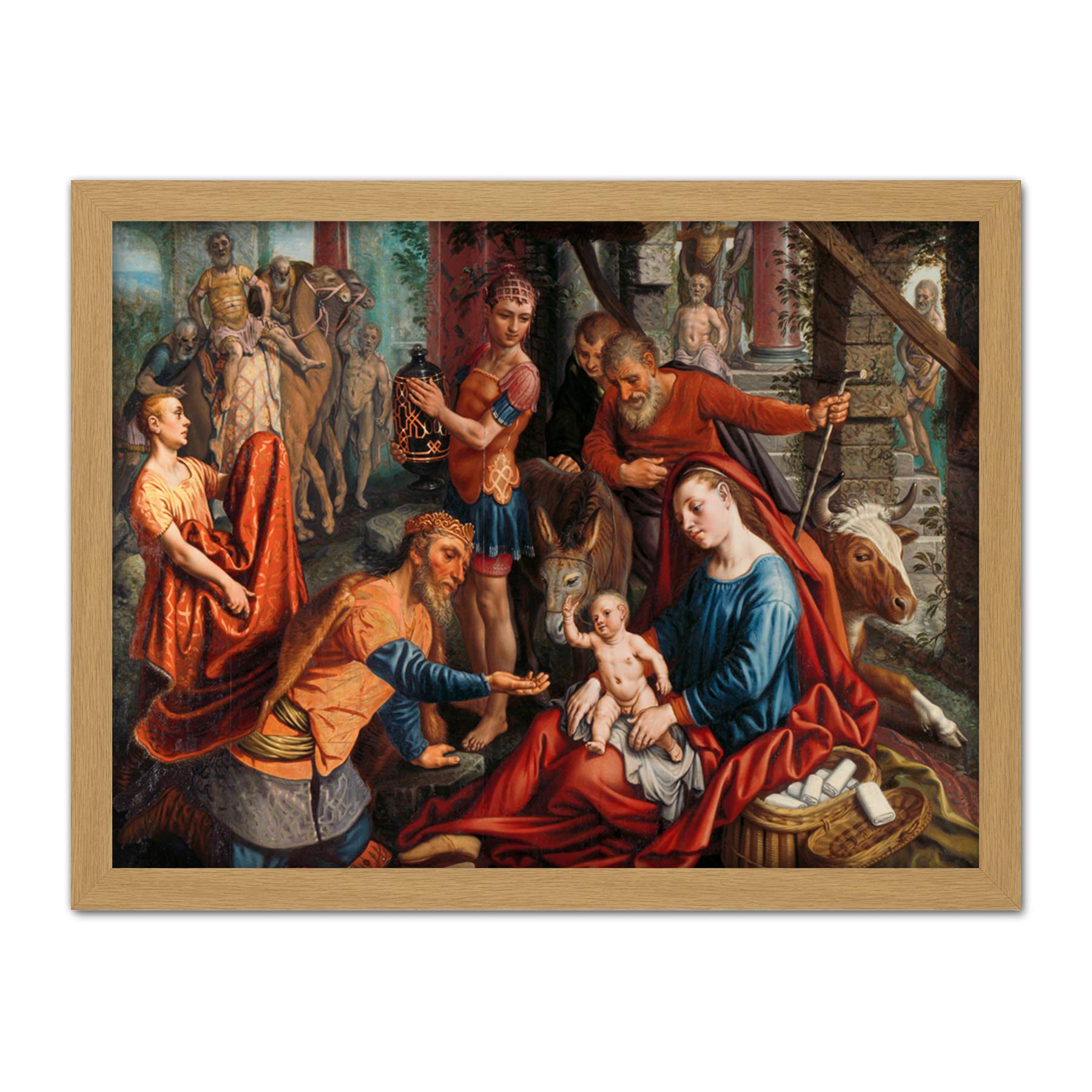 Artery8 Pieter Aertsen The Adoration Of The Magi Aertsen Artwork Framed Wall Art Print 18X24 Inch