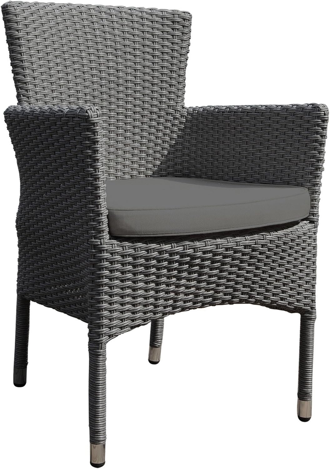 BrackenStyle Oasis Rattan Garden Chair - With Dark Grey Cushion ...