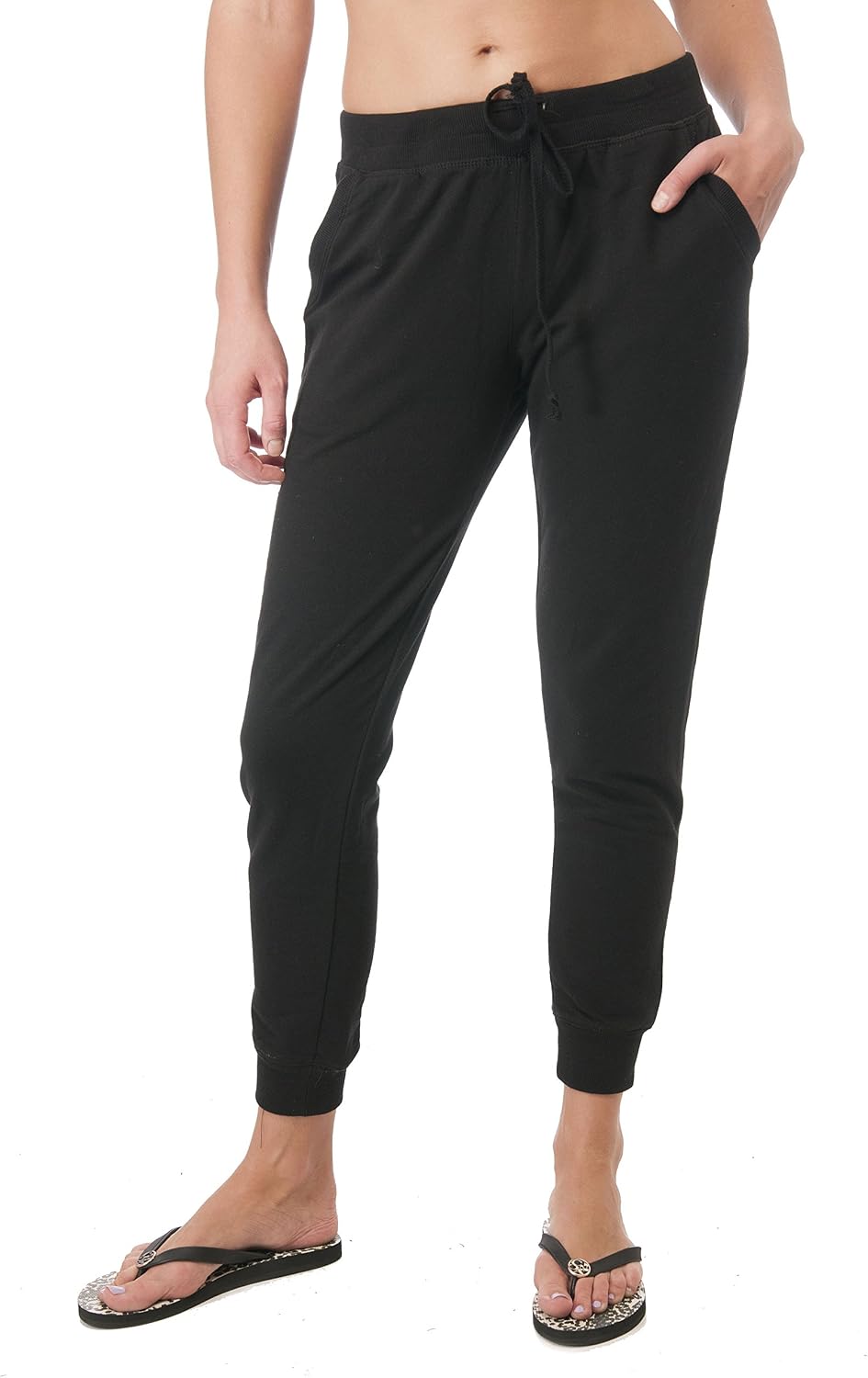 French Terry Joggers with Drawstring and Front Pockets