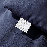 Vista 385 de ROSGONIA Juego de edredón tamaño Queen, color gris carbón, 3 piezas (1 edredón gris oscuro y 2 fundas de almohada) para todas las estaciones, ropa