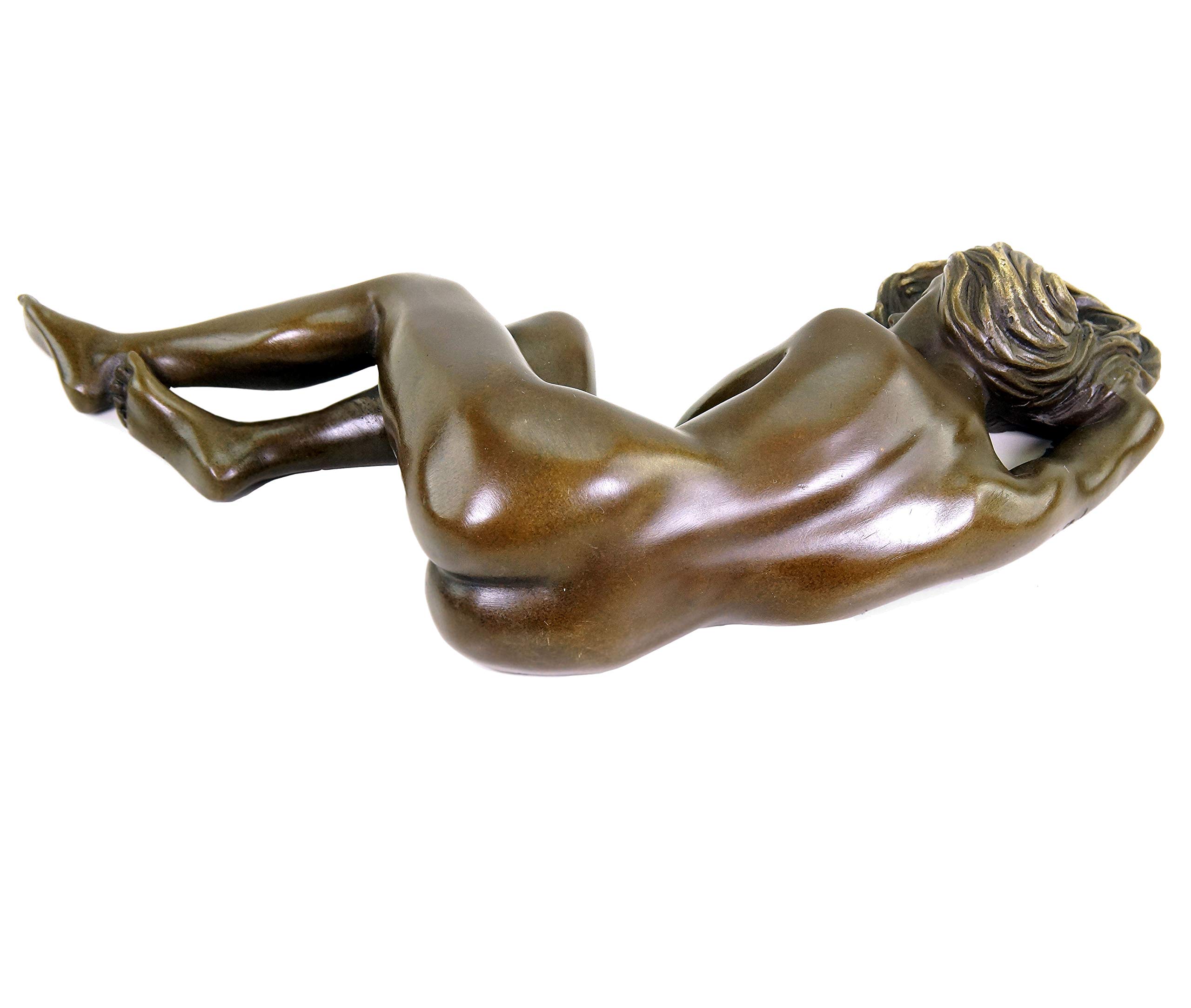 Schlafender Akt - Erotische Frauenfigur - signiert J. Patoue - Bronzeskulptur - Sexy Deko Frauenstatue - Erotik Akt - Moderne Kunststatue online kaufen - Wohndeko für Innen