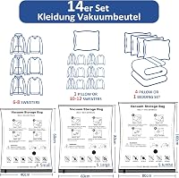 Accenter Ruhavákuum táskák 14 darabos szett, porálló és nedvességvédelem, 80% helytakarékosság 2