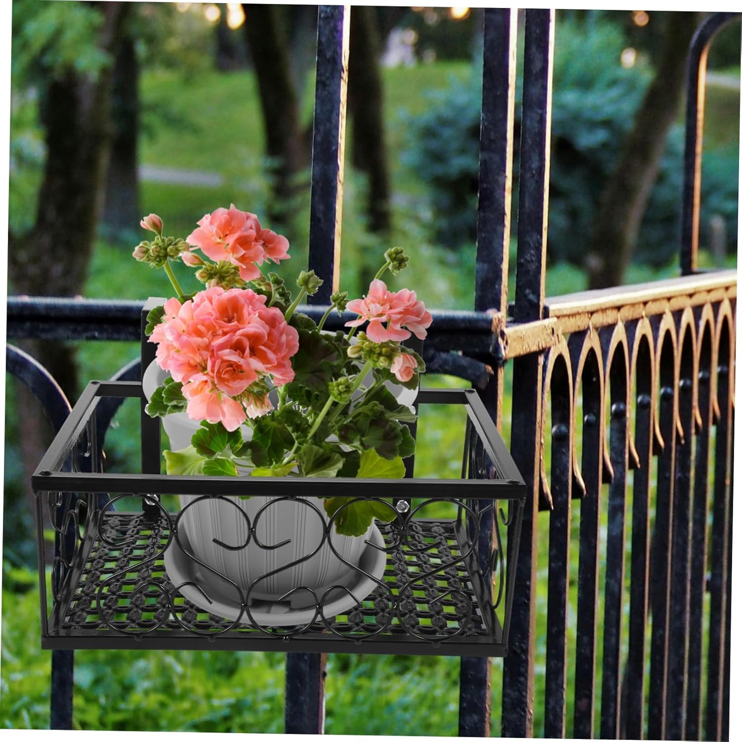 Balcony Flowerpot Hanging Rack Guardrail Succulent Plants Rack Flowerpot Hanging Support Flower Pot Holder