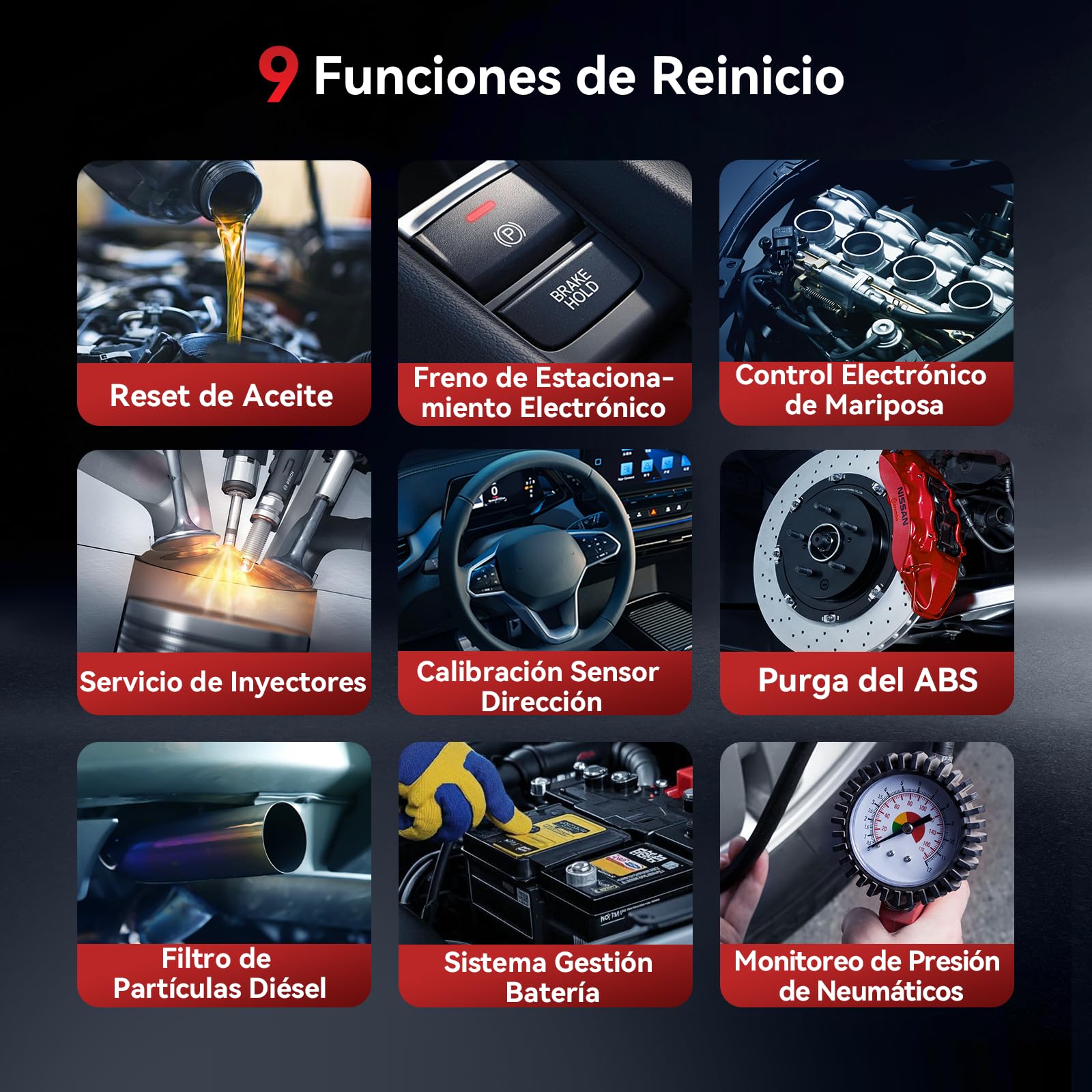 iCarsoft VAWS V2.0 OBD2 Máquina Diagnosis Coche para VW/AU.DI/Skoda/Seat, Escáner de Todo el Sistema, Detector Fallos Coche con 9 Funciones Reinicio, Prueba de Batería, Actualización de por Vida