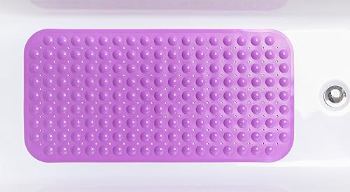 Miniatura 6 de Alfombrilla para bañera (largo, extra larga), Vinilo, Color morado opaco., M