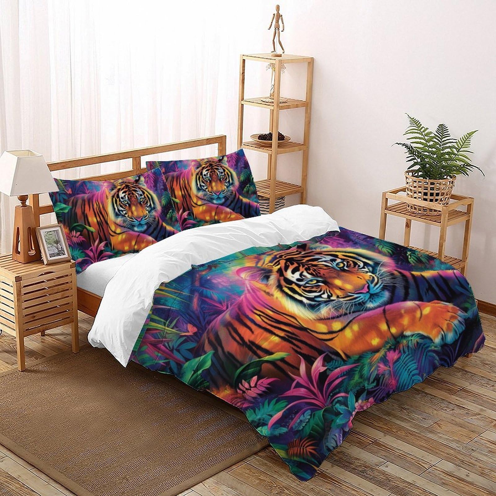 Housse de couette tigre douce et facile d'entretien pour le sommeil serein de votre enfant