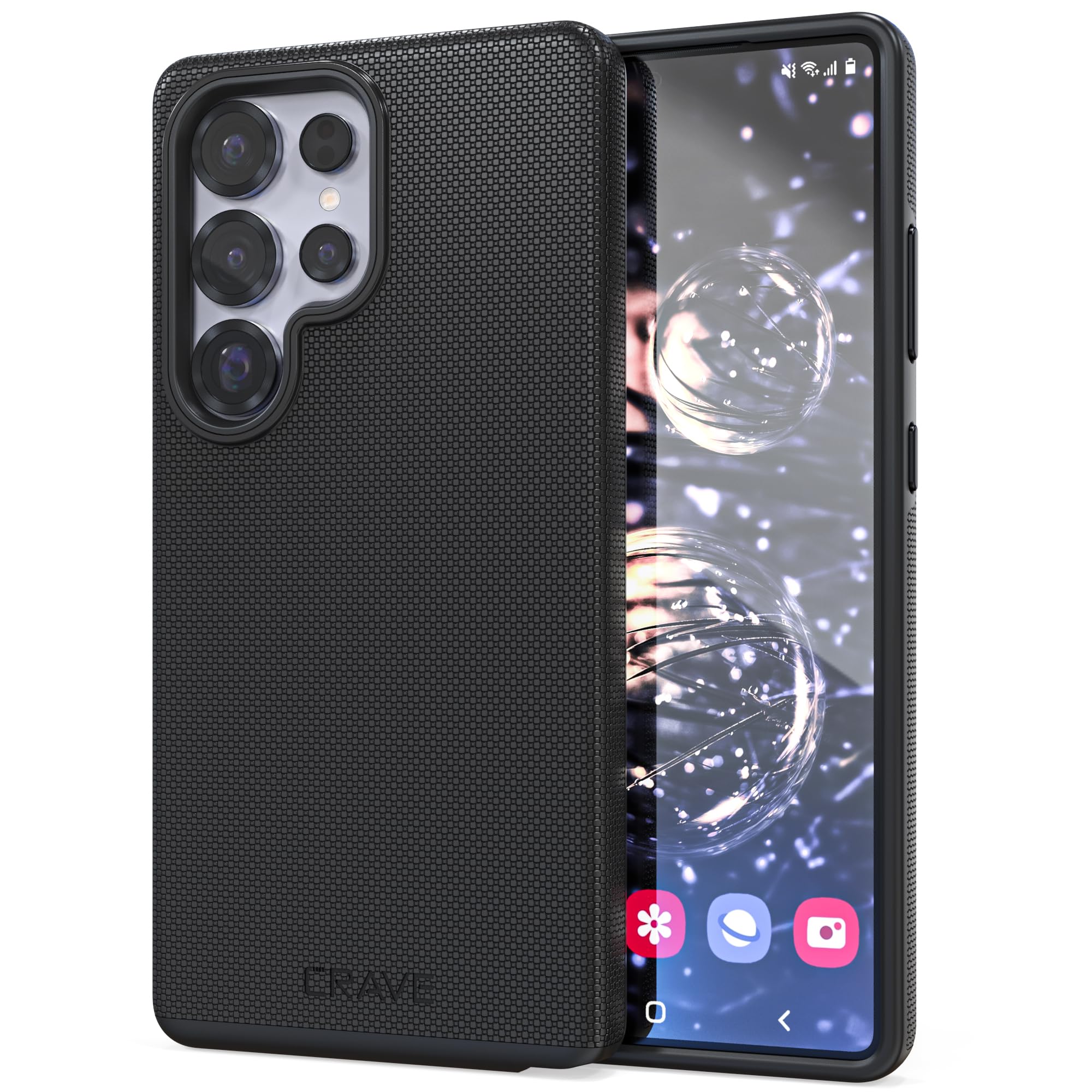 Crave Compatible with Samsung Galaxy S25 Ultra Case, Shockproof Protection Dual Layer Case for Samsung Galaxy S25 Ultra (6.9 inch) - Black