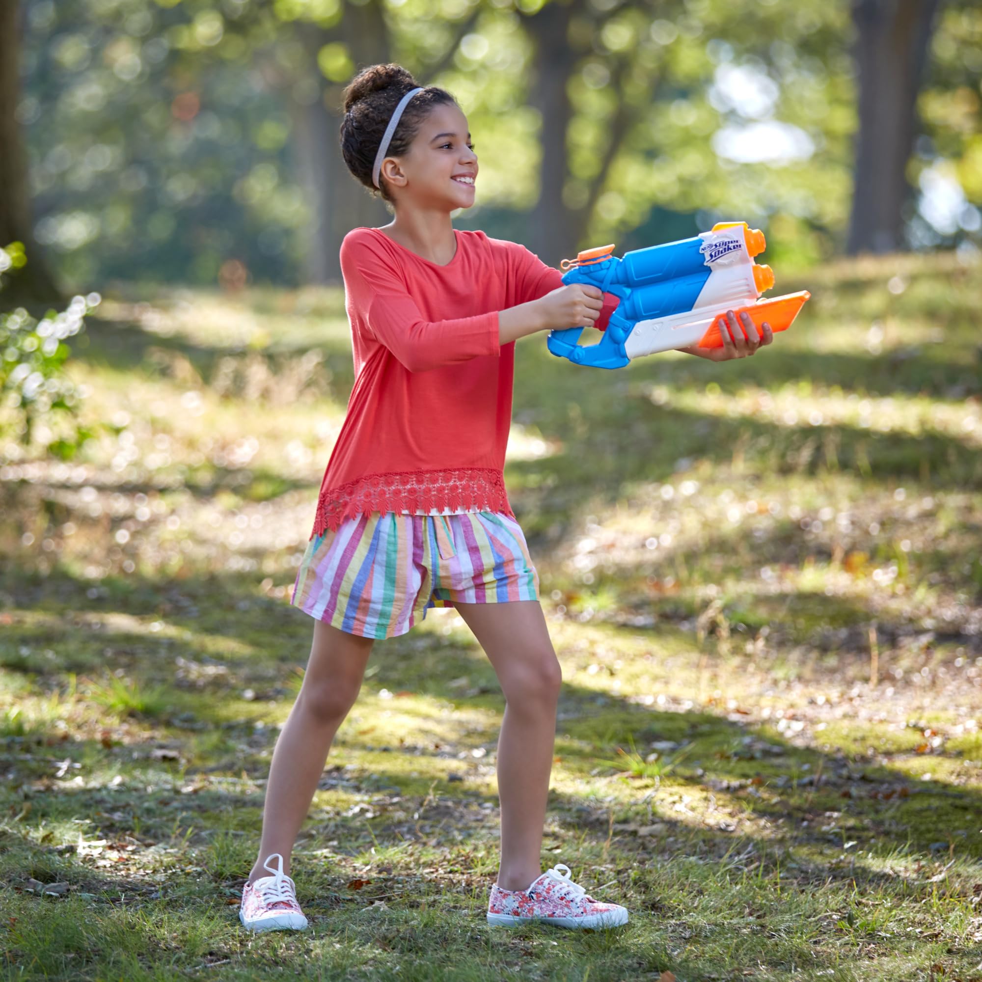 Nerf Super Soaker - Blaster à pompe Twin Tide - Blaster à Eau Puissant pour s'amuser, la pour la compétition et le Jeu de Rôle - Jeux d'Eau Enfant Idée Cadeaux pour Garçons et Filles dès 6 Ans